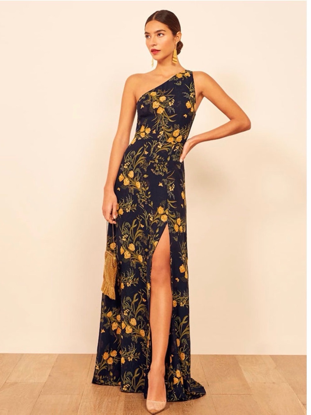 Reformation Evelyn dress in secret garden